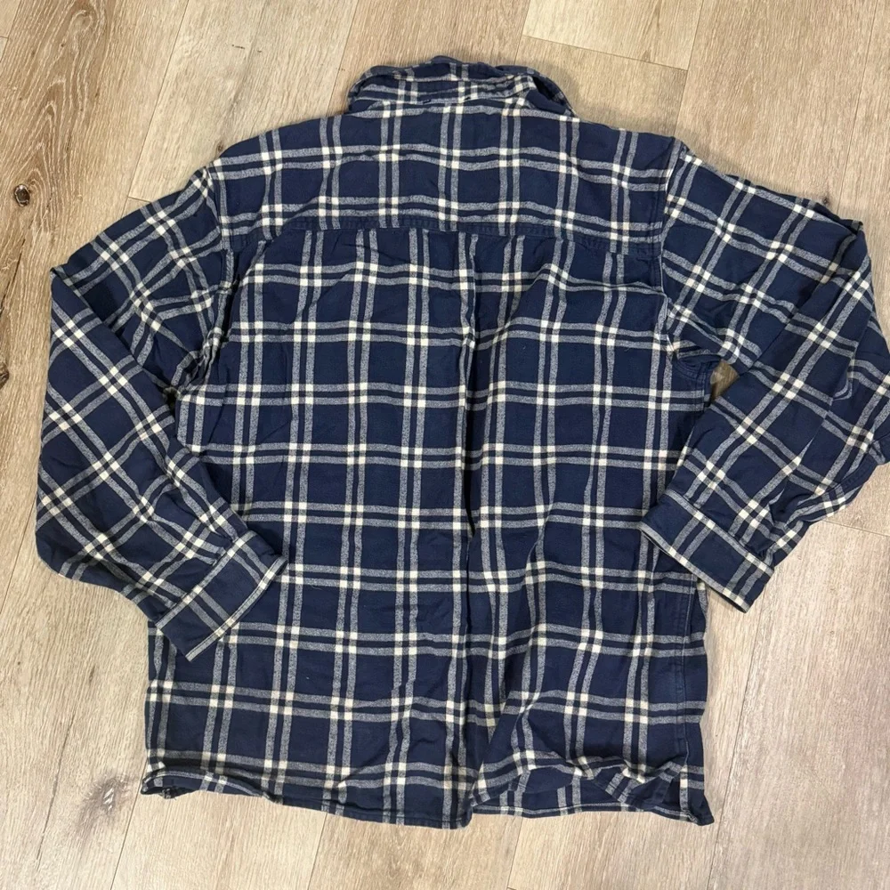 The North Face Navy & Cream Plaid Button-Up Shirt